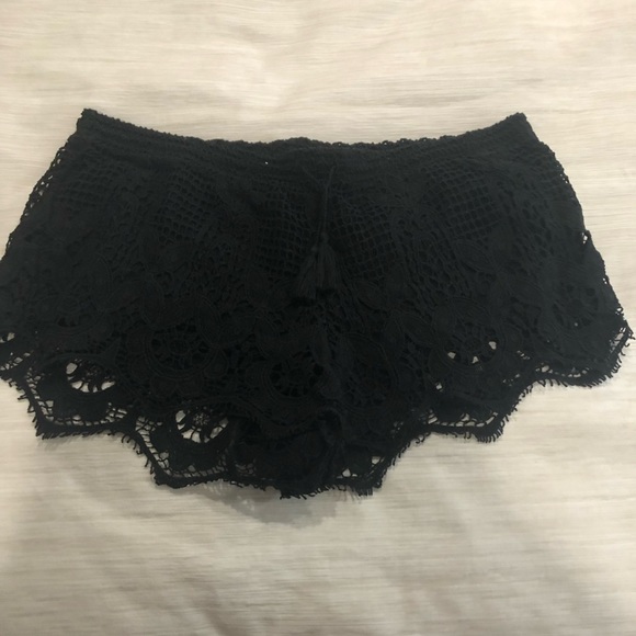 Express Pants - Black Lacy Shorts from Express